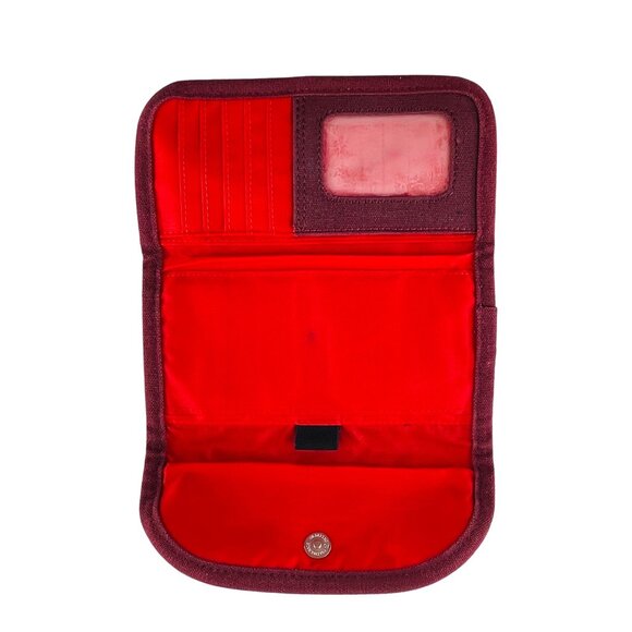 Kavu Maroon Wallet With Multiple Compartments & Snap Closure Canvas - Picture 2 of 5